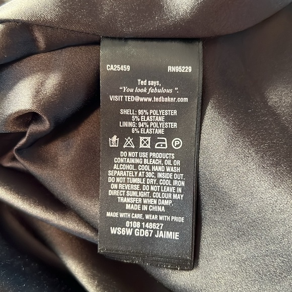 Ted Baker NWOT Size 1 “Jamie” Black Fit & Flare Sleeveless Mini Dress (0471) - Picture 12 of 14